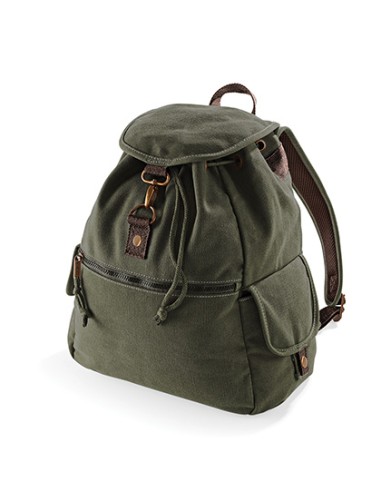 Q-QD612-Vintage Canvas Backpack